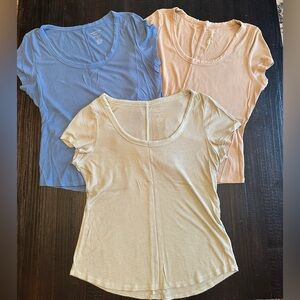 American Eagle Outfitters Women's Tops Soft & Sexy Blue Green Tan Size Large